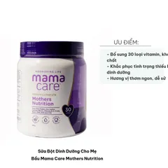 Sữa Bột Dinh Dưỡng Cho Mẹ Bầu Mama Care 480g - Hỗ Trợ Sức Khỏe Thai Kỳ, Cung Cấp Vitamin Và Khoáng Chất Thiết Yếu