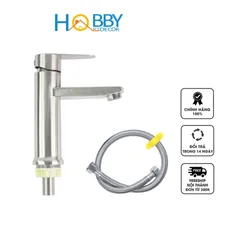 Vòi rửa mặt lavabo lạnh Inox 304 Hobby Home Decor LBL5 - Thiết kế hiện đại, chống rỉ sét, dễ dàng vệ sinh cho mọi không gian nội thất