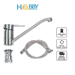 Vòi Lavabo Nóng Lạnh Thân Dài Inox 304 Hobby Home Decor VRM3 - Sang Trọng, Chống Gỉ, Dễ Dàng Vệ Sinh cho Nội Thất Hiện Đại