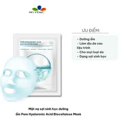 Mặt Nạ Sinh Học Dưỡng Ẩm Pure Hyaluronic Acid Biocellulose - Cấp Ẩm, Giúp Da Căng Mịn, Cho Tất Cả Các Loại Da