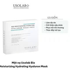 Mặt Nạ Usolab Bio Cấp Nước & Dưỡng Ẩm Hyaluron - Hộp 10 Miếng Cho Da Tươi Trẻ, Căng Bóng, Phục Hồi Nếp Nhăn