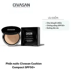 Phấn Nước Civasan Cushion Compact SPF50+ - Che Khuyết Điểm Hoàn Hảo, Dưỡng Ẩm Tự Nhiên, Phù Hợp Với Mọi Loại Da