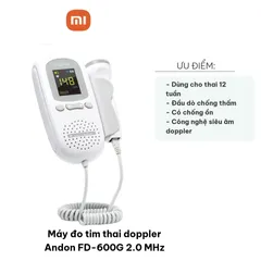 Máy Đo Tim Thai Doppler Andon FD-600G 2.0 MHz - Thiết Bị Chăm Sóc Sức Khỏe Cho Thai Nhi Từ 12 Tuần, Nghe Rõ Tim Thai