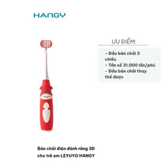 Bàn Chải Điện Đánh Răng 3D Cho Trẻ Em LEYUYO HANGY - Thiết Kế Ngộ Nghĩnh, Công Nghệ Âm Tần 31.000 Lần/Phút, Sạch Răng Hiệu Quả