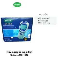 Máy Massage Xung Điện Unicare UC-1012 - Thiết Bị Massage Thư Giãn, Giảm Căng Cơ, Điều Chỉnh Độ Mạnh, Dễ Sử Dụng với Màn Hình LCD