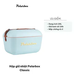Hộp Giữ Nhiệt Polarbox Classic 20L - Giữ Lạnh Đồ Uống Thực Phẩm Lên Đến 24 Giờ, Thiết Kế Đẹp Mắt, Tay Cầm Da Tiện Dụng