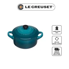 Nồi Gang Mini Le Creuset 10cm Màu Xanh Cổ Vịt - Phong Cách Hiện Đại Dùng Đựng Món Ăn Nhẹ và Tráng Miệng - Bền Chắc Chống Nhiệt