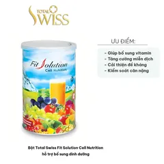 Bột Total Swiss Fit Solution Cell Nutrition 600g - Hỗ trợ bổ sung dinh dưỡng, tăng cường miễn dịch và cải thiện tiêu hóa cho người lớn