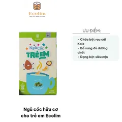 Ngũ Cốc Hữu Cơ Ecolim Cho Trẻ Em - Bữa Sáng Dinh Dưỡng, Chứa Protein & Vitamin Từ Rau Cải Kale - Hộp 500g