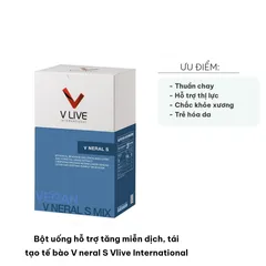 Bột Uống Tăng Miễn Dịch V Neral S Vlive International - Collagen, Lutein Giúp Làm Đẹp Da và Bảo Vệ Mắt - Hộp 28 Gói Thực Phẩm Chức Năng