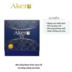 Bột uống Akero Fruit Juice Tăng Cường Sức Khỏe - Chiết Xuất Thiên Nhiên từ Lựu, Nho, Măng Cụt, Nghệ Đen - Hỗ Trợ Miễn Dịch