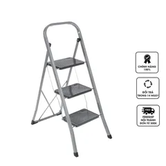 Thang 3 Bậc Gấp Gọn Klapptritt Axentia Tải Trọng 150kg - Thang An Toàn Tiện Dụng Cho Sửa Chữa Và Vệ Sinh Nhà Cửa