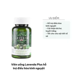 Viên Uống Lavenda Plus - Hỗ Trợ Điều Hòa Kinh Nguyệt, Cải Thiện Khí Hư & Huyết Trắng, Cân Bằng Nội Tiết Tố Nữ