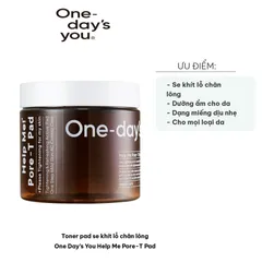 Toner Pad Se Khít Lỗ Chân Lông One Day’s You Help Me Pore-T Pad - Nước Hoa Hồng Dành Cho Da Mụn, Da Nhờn - Lọ 60 Miếng 125ml