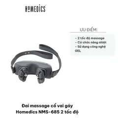 Đai Massage Cổ Vai Gáy HoMedics NMS-685 - Thiết Bị Massage Nhiệt 2 Tốc Độ Dễ Dàng Điều Chỉnh, Giúp Thư Giãn Cơ Thể