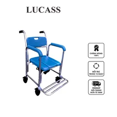 Ghế bô vệ sinh có bánh xe Lucass X-62 - Thiết kế tiện lợi, khung thép không gỉ, đệm êm ái, dễ di chuyển và vệ sinh - Giải pháp hoàn hảo cho mọi nhà