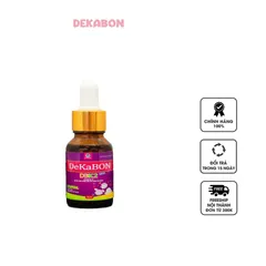 Vitamin D3K2 DHA Dekabon dạng giọt - Thực phẩm bổ sung vitamin cho trẻ sơ sinh, hỗ trợ phát triển xương, tăng hấp thu canxi, 15ml