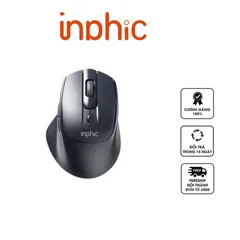 Chuột Không Dây Sạc Inphic DR2 - Chuột Gaming Ergonomic Kiểu Dáng Sang Trọng, Silent Click, Kết Nối USB và Bluetooth 4.0/5.0