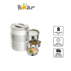 Hộp cắm cơm điện tử 3 tầng Bear DFH-A20D1 có hẹn giờ 2L - Giữ nhiệt, hấp, nấu chín tiện lợi cho gia đình