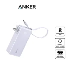 Pin sạc dự phòng Anker Fusion 10000mAh A1637 - Sạc nhanh 30W với cáp tích hợp Type C và Lightning, thiết kế gọn nhẹ, tiện lợi