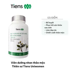 Viên Dưỡng Nhan Thảo Mộc Tiens Uniwomen - Hỗ Trợ Sức Khỏe & Làm Đẹp Da Cho Phụ Nữ Sau Sinh, Chiết Xuất Tự Nhiên 60 Viên