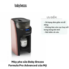 Máy Pha Sữa Baby Brezza Formula Pro Advanced Công Nghệ Mỹ - Rose Gold / Silver, Dễ Dàng Pha Sữa Cho Bé, Điều Chỉnh Nhiệt Độ Chính Xác