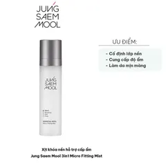 Xịt Khóa Nền Cấp Ẩm Jung Saem Mool 3in1 Micro Fitting Mist 120ml - Giữ Lớp Trang Điểm Bền Màu, Tươi Mát, Dễ Dàng Mang Theo