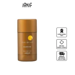 Lăn Khử Mùi Hương Nước Hoa Armaf Club De Nuit Milestone 75g - Khử Mùi Tươi Mát Dành Cho Nam Nữ, Lưu Hương Lâu Dài