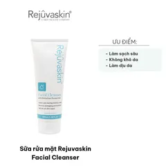 Sữa rửa mặt Rejuvaskin Facial Cleanser - Dưỡng ẩm dịu nhẹ, làm sạch sâu cho mọi loại da, bảo vệ chống kích ứng, 100ml