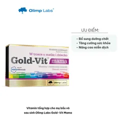 Vitamin Tổng Hợp Olimp Labs Gold-Vit Mama Cho Mẹ Bầu & Sau Sinh - Hỗ Trợ Phát Triển Thai Nhi, Hồi Phục Sức Khỏe, 30 Viên