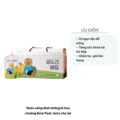 Nước Uống Dinh Dưỡng Lê Hoa Chuông Bear Pear Juice 100ml - Giúp Tăng Cường Sức Khỏe Hệ Hô Hấp cho Trẻ Em