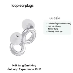 Nút tai giảm tiếng ồn Loop Experience 18dB - Thiết kế tiện lợi cho sự kiện, nhạc sống, đa màu sắc, bảo vệ thính giác hiệu quả.
