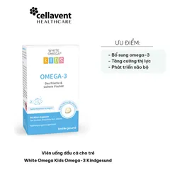 Viên uống dầu cá White Omega Kids Omega-3 Kindgesund cho trẻ từ 4 tuổi - Hỗ trợ thị lực, phát triển não bộ & tim mạch