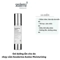 Gel Dưỡng Ẩm Cho Da Nhạy Cảm Sesderma Azelac - Giảm Viêm, Làm Dịu Da, Phục Hồi 50ml