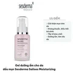 Gel Dưỡng Ẩm Cho Da Dầu Mụn Sesderma Salises 50ml - Cải Thiện Tình Trạng Mụn, Điều Tiết Bã Nhờn, Dưỡng Ẩm Da Mịn Màng Tươi Tắn