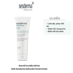 Kem Dưỡng Ẩm Sesderma Sebovalis - Hỗ Trợ Điều Tiết Bã Nhờn, Làm Dịu Da, Phục Hồi, 50ml