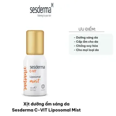 Xịt Dưỡng Ẩm Sáng Da Sesderma C-VIT Liposomal Mist 30ml - Chống Oxy Hóa, Cung Cấp Độ Ẩm Cho Mọi Loại Da