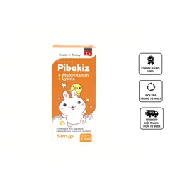 Siro Pibakiz Multivitamin - Bổ Sung Vitamin & Khoáng Chất Tăng Cường Sức Đề Kháng Cho Trẻ Em, Phát Triển Toàn Diện 120ml