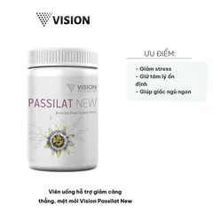 Viên uống Vision Passilat New - Hỗ trợ giảm căng thẳng, mệt mỏi & cải thiện giấc ngủ tự nhiên, 60 viên