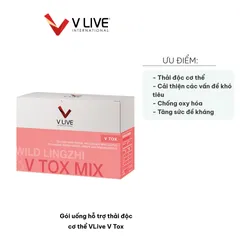 Gói Uống Hỗ Trợ Thải Độc VLive V Tox - Thực Phẩm Chức Năng Giúp Thanh Nhiệt, Cải Thiện Tiêu Hóa, Tăng Cường Sức Đề Kháng