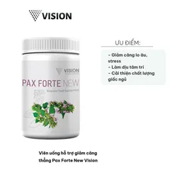 Viên Uống Giảm Căng Thẳng Pax Forte New Vision - Hỗ Trợ An Thần, Tăng Chất Lượng Giấc Ngủ Từ Chiết Xuất Thiên Nhiên