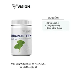 Viên uống Vision Brain-O-Flex New - Hỗ trợ sức khỏe não bộ, tăng cường nhận thức và bảo vệ tế bào não - 60 viên