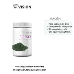 Viên uống Direset Vision tăng cường miễn dịch, hỗ trợ kháng khuẩn, bổ sung sức khỏe - Hộp 30 viên cho người trưởng thành