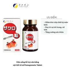 Viên Uống Pomegranate Tablet Fine Japan - Hỗ Trợ Cân Bằng Nội Tiết Tố Nữ, Giảm Khó Chịu Mãn Kinh, Dưỡng Da Từ Chiết Xuất Hạt Lựu