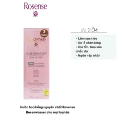 Nước Hoa Hồng Nguyên Chất Rosense Rosenwasser 300ml - Toner Cấp Ẩm Cho Mọi Loại Da, Không Cồn, Thích Hợp Da Nhạy Cảm