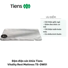 Đệm điện sức khỏe Tiens Vitality Rest Mattress TS-DW01 - Công nghệ 2in1 với Ion âm và tia hồng ngoại hỗ trợ giấc ngủ ngon, giảm mệt mỏi