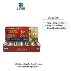 Viên Đạm Hồng Sâm Linh Chi Nhung Hươu Hanmi - Bổ Sung Dưỡng Chất Tăng Cường Sức Khỏe, Hỗ Trợ Miễn Dịch, Giảm Căng Thẳng 120 Viên