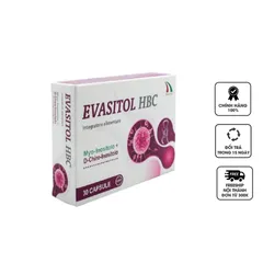 Viên uống hỗ trợ tăng khả năng thụ thai Evasitol HBC - Cải thiện nội tiết, chu kỳ kinh nguyệt cho phụ nữ hiếm muộn, 30 viên