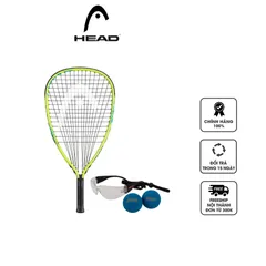 Bộ vợt Racquetball Head Mx Hurricane Pack - Bao gồm kính bảo hộ và 2 bóng, lý tưởng cho người mới bắt đầu chơi thể thao.