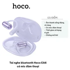 Tai Nghe Bluetooth Hoco EA6 Có Mic Đàm Thoại - Tai Nghe Thể Thao Năng Động, Chống Mồ Hôi, Âm Thanh Sống Động, Thời Gian Sử Dụng 6 Giờ